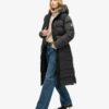 Długa kurtka Puffer z materiału ripstop Długa kurtka Puffer z materiału ripstop