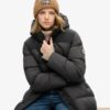 Długa kurtka Puffer z materiału ripstop Długa kurtka Puffer z materiału ripstop