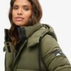 Długa kurtka Puffer z materiału ripstop Długa kurtka Puffer z materiału ripstop