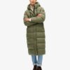 Długa kurtka Puffer z materiału ripstop Długa kurtka Puffer z materiału ripstop