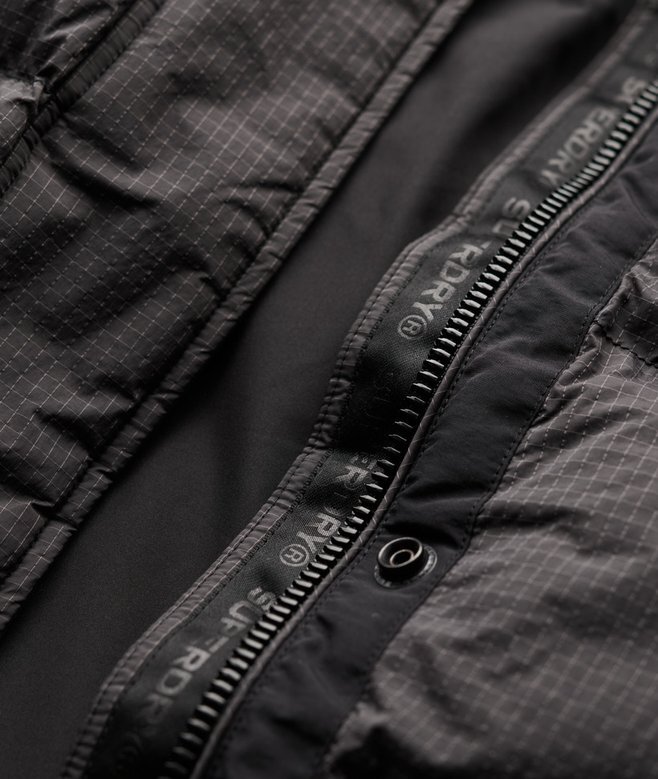 Długa kurtka Puffer z materiału ripstop Długa kurtka Puffer z materiału ripstop