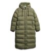 Długa kurtka Puffer z materiału ripstop Długa kurtka Puffer z materiału ripstop