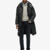 Długa kurtka Puffer z tkaniny ripstop Długa kurtka Puffer z tkaniny ripstop