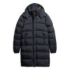 Długa kurtka Puffer z tkaniny ripstop Długa kurtka Puffer z tkaniny ripstop