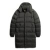 Długa kurtka Puffer z tkaniny ripstop Długa kurtka Puffer z tkaniny ripstop