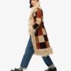 Długi płaszcz afgański w stylu patchwork Długi płaszcz afgański w stylu patchwork