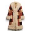 Długi płaszcz afgański w stylu patchwork Długi płaszcz afgański w stylu patchwork