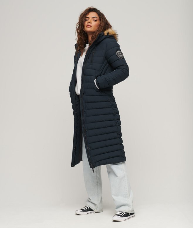 Długi płaszcz Puffer z kapturem Hooded Fuji Długi płaszcz Puffer z kapturem Hooded Fuji