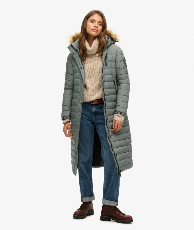 Długi płaszcz Puffer z kapturem Hooded Fuji Długi płaszcz Puffer z kapturem Hooded Fuji