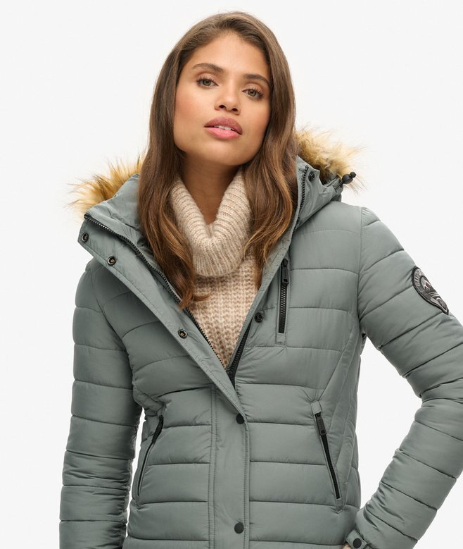 Długi płaszcz Puffer z kapturem Hooded Fuji Długi płaszcz Puffer z kapturem Hooded Fuji