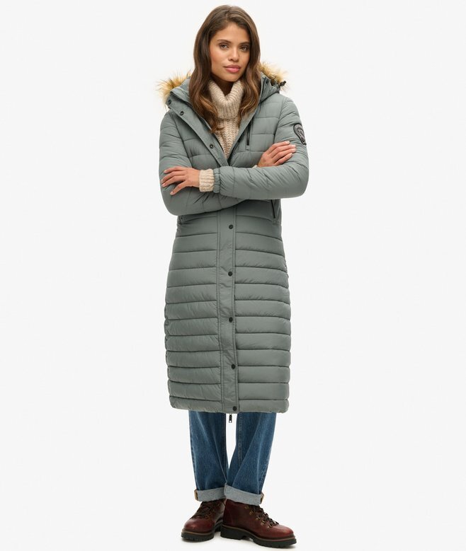 Długi płaszcz Puffer z kapturem Hooded Fuji Długi płaszcz Puffer z kapturem Hooded Fuji