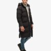 Długi puchowy Hooded Puffer płaszcz