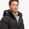Długi puchowy Hooded Puffer płaszcz
