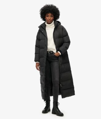 Długi puchowy płaszcz Hooded