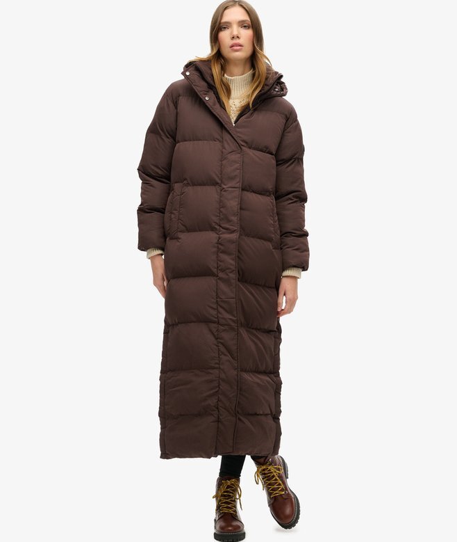 Długi puchowy płaszcz Hooded Długi puchowy płaszcz Hooded