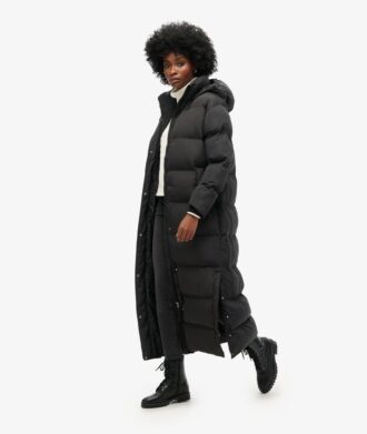 Długi puchowy płaszcz Hooded