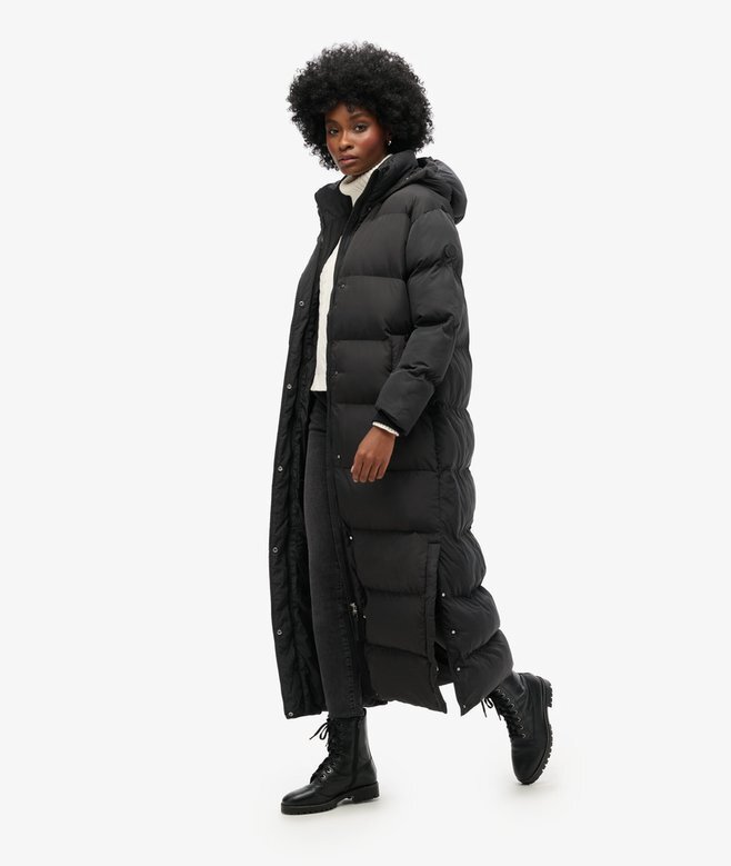 Długi puchowy płaszcz Hooded Długi puchowy płaszcz Hooded