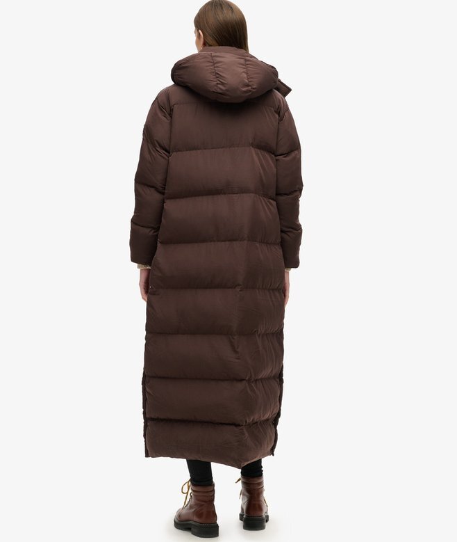Długi puchowy płaszcz Hooded Długi puchowy płaszcz Hooded