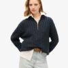 Dzianinowy sweter rugby typu Henley