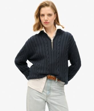 Dzianinowy sweter rugby typu Henley Dzianinowy sweter rugby typu Henley