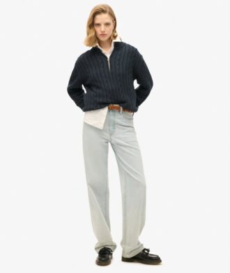 Dzianinowy sweter rugby typu Henley Dzianinowy sweter rugby typu Henley