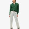 Dzianinowy sweter rugby typu Henley