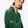 Dzianinowy sweter rugby typu Henley