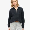 Dzianinowy sweter rugby typu Henley