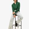 Dzianinowy sweter rugby typu Henley