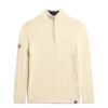 Dzianinowy sweter rugby z półzamkiem