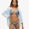 Fioletowe figi bikini z wiązaniem na bokach