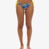 Fioletowe figi bikini z wiązaniem na bokach