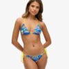 Fioletowe figi bikini z wiązaniem na bokach