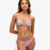 Fioletowe figi bikini z wiązaniem na bokach