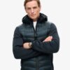 Hooded dzianinowa kurtka hybrydowa z kapturem Hooded dzianinowa kurtka hybrydowa z kapturem