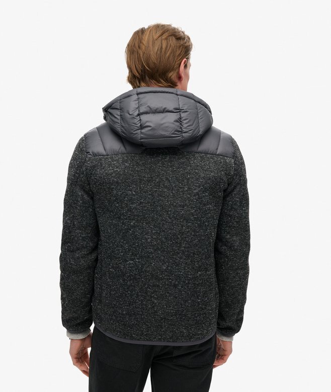 Hooded dzianinowa kurtka hybrydowa z kapturem Hooded dzianinowa kurtka hybrydowa z kapturem
