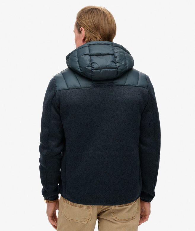 Hooded dzianinowa kurtka hybrydowa z kapturem Hooded dzianinowa kurtka hybrydowa z kapturem