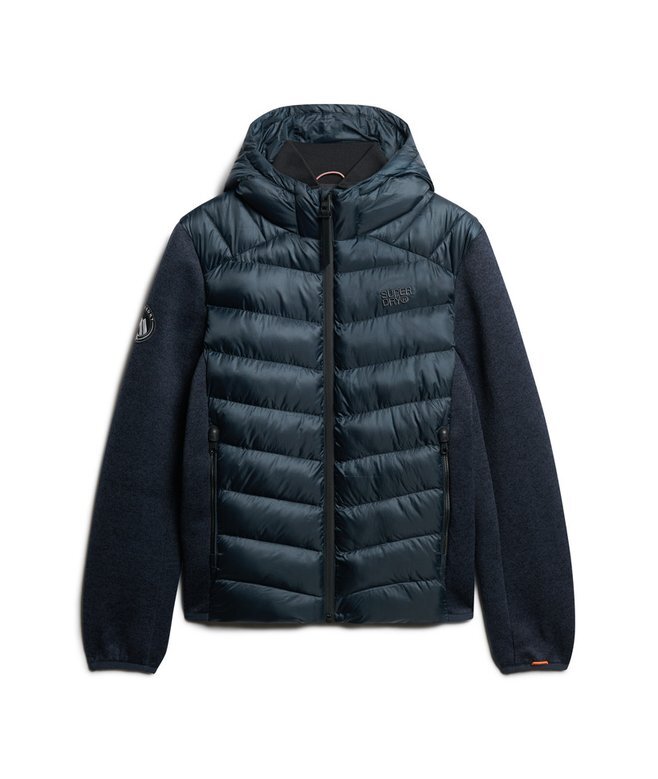 Hooded dzianinowa kurtka hybrydowa z kapturem Hooded dzianinowa kurtka hybrydowa z kapturem