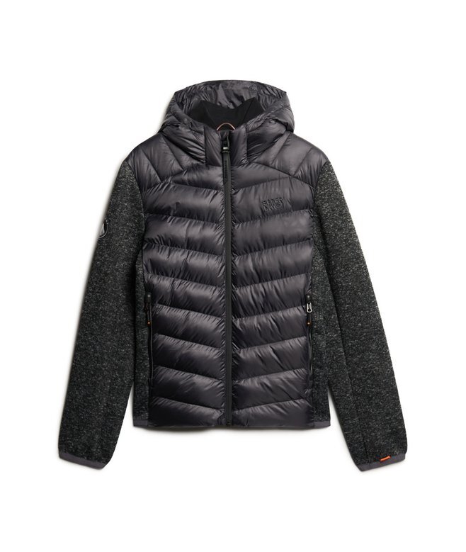 Hooded dzianinowa kurtka hybrydowa z kapturem Hooded dzianinowa kurtka hybrydowa z kapturem