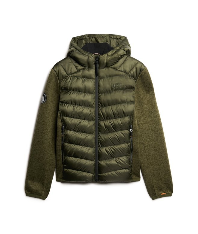 Hooded dzianinowa kurtka hybrydowa z kapturem Hooded dzianinowa kurtka hybrydowa z kapturem