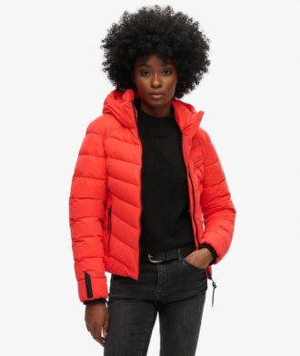 Hooded Microfibre Padded Jacket