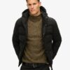 Hooded Microfibre Sport Puffer Jacket