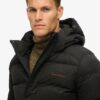 Hooded Microfibre Sport Puffer Jacket