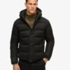 Hooded Microfibre Sport Puffer Jacket