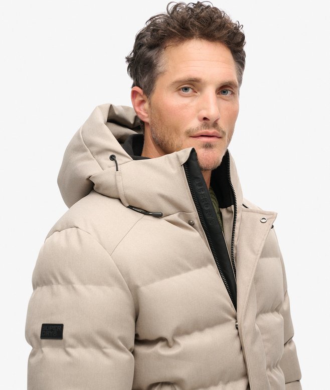 Hooded Tweed Puffer Jacket Hooded Tweed Puffer Jacket