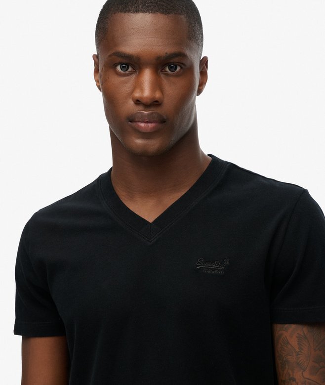 Koszula z dekoltem w serek z logo Organic Cotton Essential Koszula z dekoltem w serek z logo Organic Cotton Essential