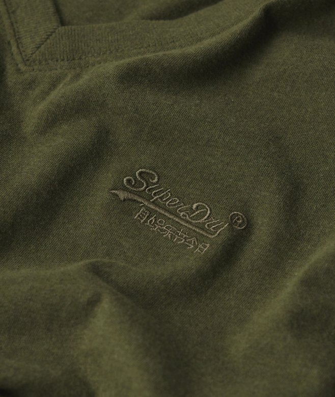 Koszula z dekoltem w serek z logo Organic Cotton Essential Koszula z dekoltem w serek z logo Organic Cotton Essential