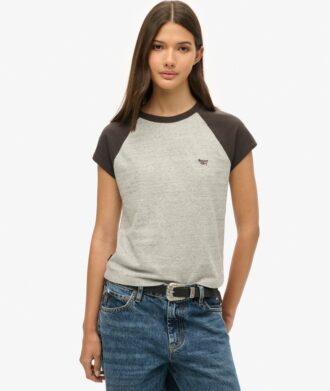 Koszula z raglanowymi rękawami z Organic Cotton z logo Essential