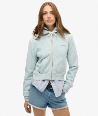 Krótka bluza z kapturem i zamkiem z logo Essential Krótka bluza z kapturem i zamkiem z logo Essential