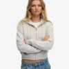 Krótka bluza z kapturem i zamkiem z logo Essential Krótka bluza z kapturem i zamkiem z logo Essential